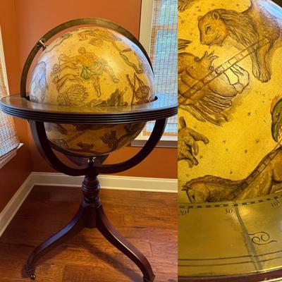 Large Celestial Globe in Wooden Stand (O-MG)