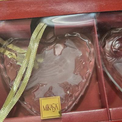 (2) New Boxes of Mikasa Crystal Ornaments