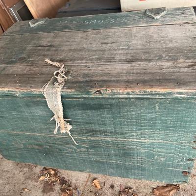 Vintage green box with magazines