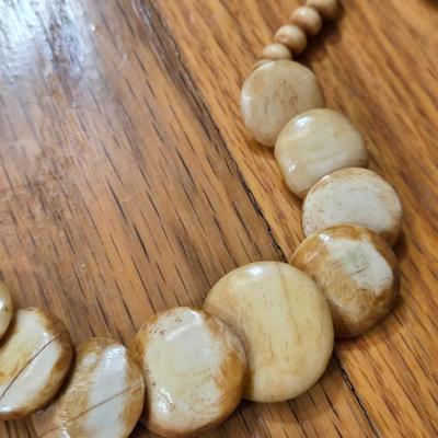 Vintage African Bead and Bone Necklaces Lot