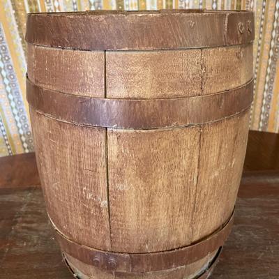 Vintage wood barrel