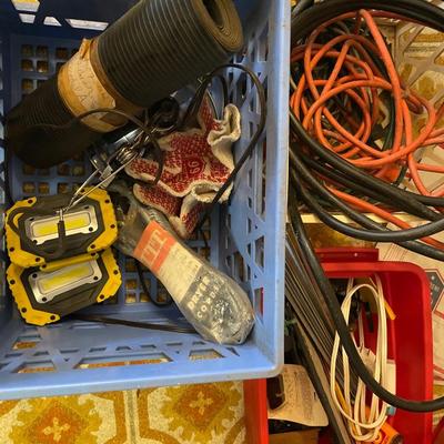 Crates with cords and more