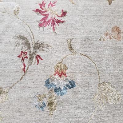 12' x 8' Floral Print Wool Area Rug (PB-KD)