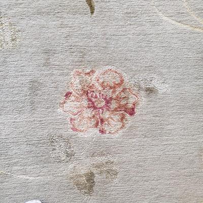 12' x 8' Floral Print Wool Area Rug (PB-KD)