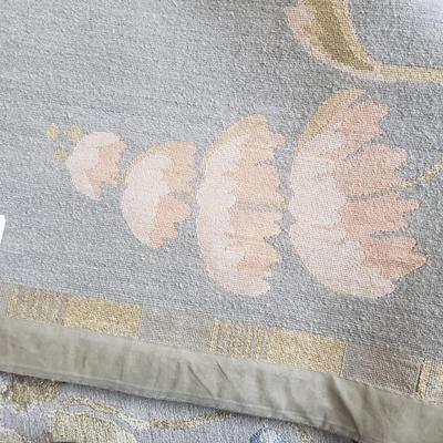 12' x 8' Floral Print Wool Area Rug (PB-KD)