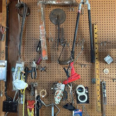 Wall of tools and hardware