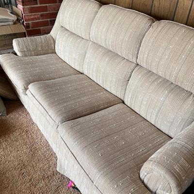 Cream pull out couch