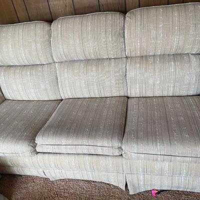 Cream pull out couch