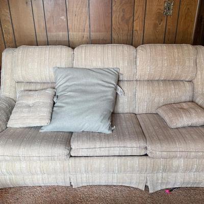 Cream pull out couch