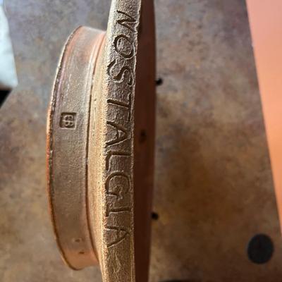 Large Handmade Pottery Plate W/Stand (O-RG)