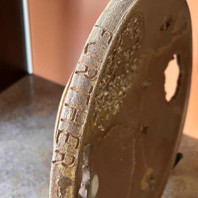 Large Handmade Pottery Plate W/Stand (O-RG)