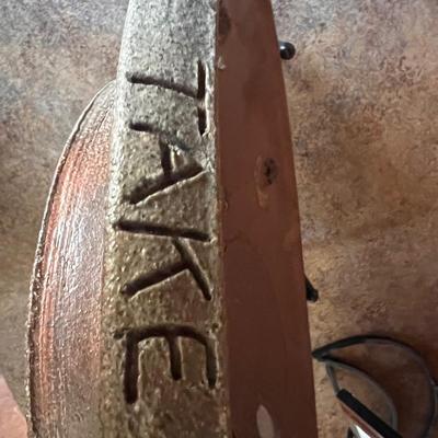 Large Handmade Pottery Plate W/Stand (O-RG)