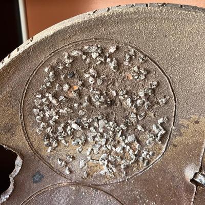 Large Handmade Pottery Plate W/Stand (O-RG)