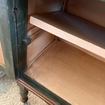Italian Provincial Style Painted Console Cabinet W/Key (GB2-RG)