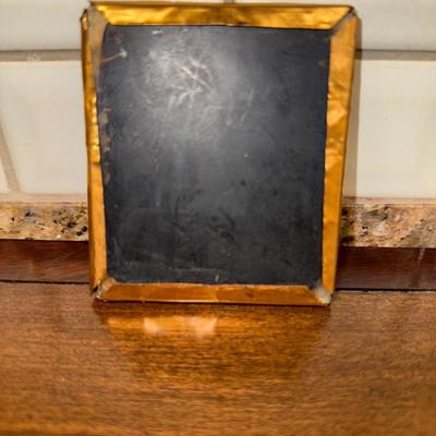 Antique Photo with Embossed Coppertone Frame.