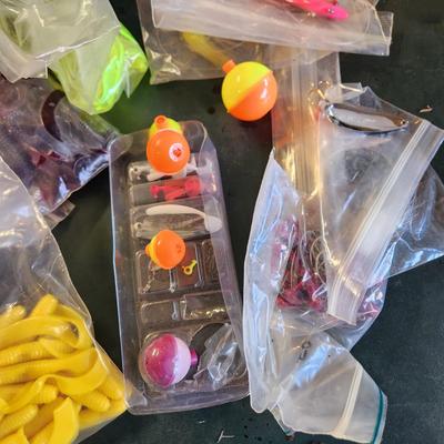 Fishing Tackle Box Loaded with lures , weights, Hooks, Swivels,Rapala J Martini Fish Filet Skinner Knife +++