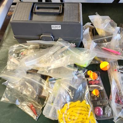 Fishing Tackle Box Loaded with lures , weights, Hooks, Swivels,Rapala J Martini Fish Filet Skinner Knife +++