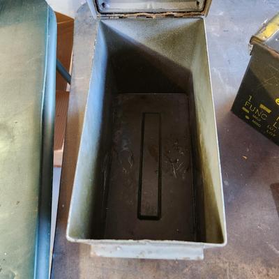 2 Metal Ammo Containers Boxes Military 7.62mm M13 M80