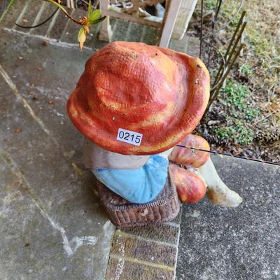 Concrete Boy Fishing Yard Art