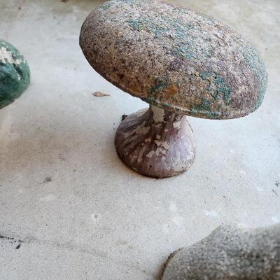 Concrete yard Art Mushroom Dog Frog Squirrel