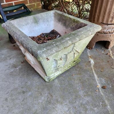Concrete Planter & Plant Stand