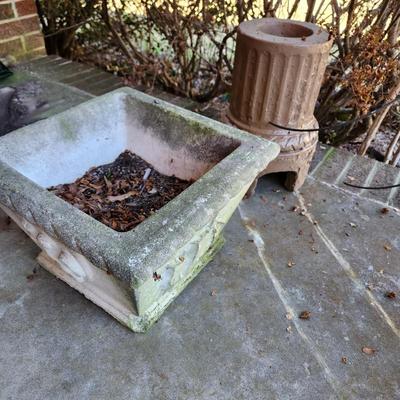 Concrete Planter & Plant Stand