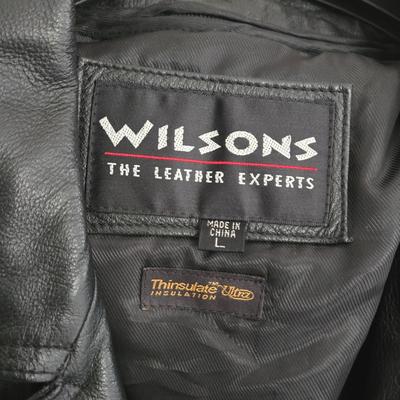 LOT 2B: Assortment of Men's Coats Including Genuine Wilsons Leather Trench Coat