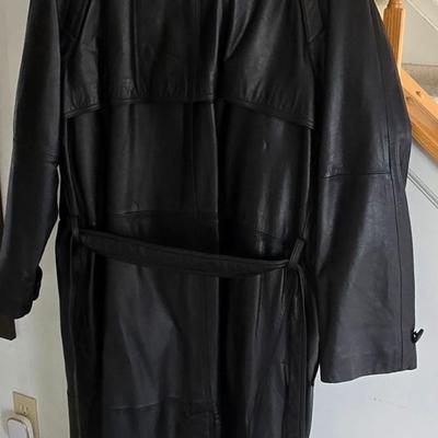 LOT 2B: Assortment of Men's Coats Including Genuine Wilsons Leather Trench Coat