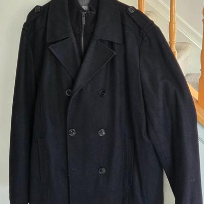 LOT 2B: Assortment of Men's Coats Including Genuine Wilsons Leather Trench Coat