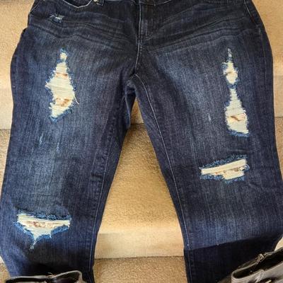 LOT 8B: Assorted Ladies' Jeans Including Jennifer Lopez, & Pair of Boots