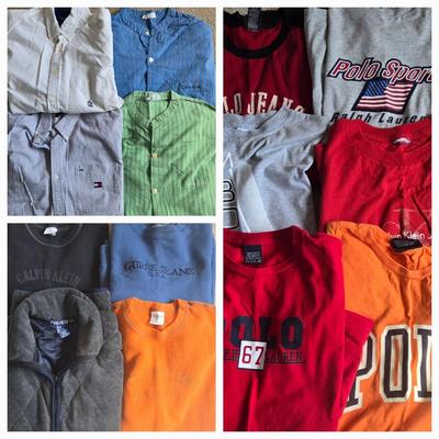 LOT 15B: Variety of Men's Shirts: Calvin Klein, Ralph Lauren & More