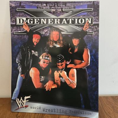 LOT 20B: WWF Folders, Lanyard, Figures, Poster, Flame Belt, & WCW Magazine