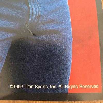 LOT 20B: WWF Folders, Lanyard, Figures, Poster, Flame Belt, & WCW Magazine