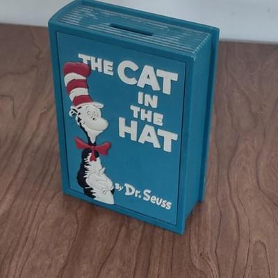 LOT 24B: Novelty Coin Banks: Vintage Tennis Shoe, Clown Barrel & Cat in the Hat