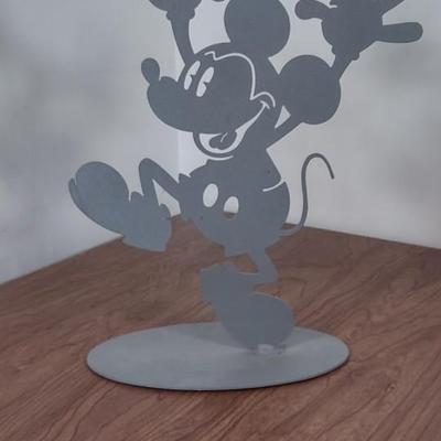 LOT 26B: (2) Vintage Metal Mickey Mouse Silhouette Statues