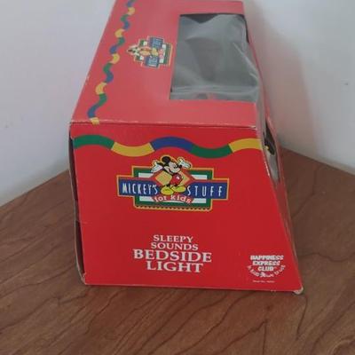 LOT 30B: Sleeping Mickey Sleepy Sounds Bedside Light and Vintage My Disney Girl Minnie Mouse Dress Set