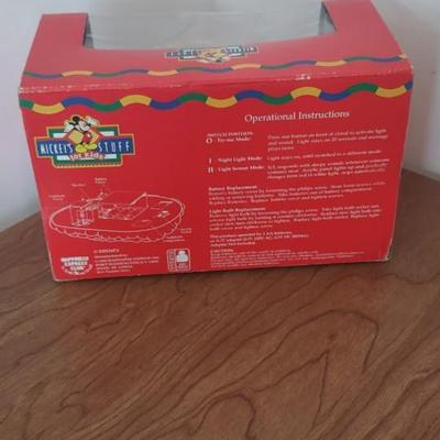 LOT 30B: Sleeping Mickey Sleepy Sounds Bedside Light and Vintage My Disney Girl Minnie Mouse Dress Set