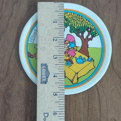 LOT 32B: Vintage Childs Litho Tin Alice in Wonderland Saucers