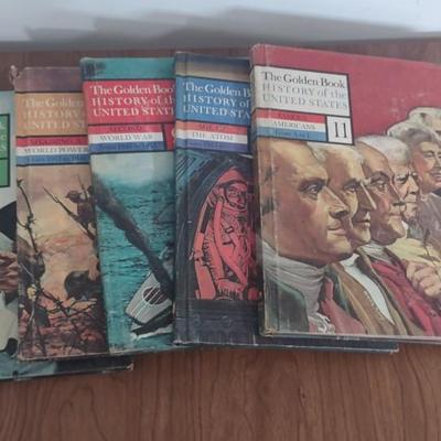 LOT 37B: Assorted Collection of The Golden Book Encyclopedia of Natural Science Books and The Golden Book History of the United States Books