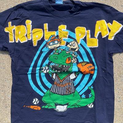 LOT 41B: Vintage Cartoon Character T Shirts - Rugrats, Gumby & Veggie Tales