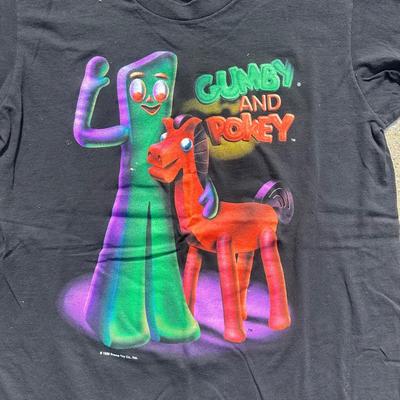 LOT 41B: Vintage Cartoon Character T Shirts - Rugrats, Gumby & Veggie Tales