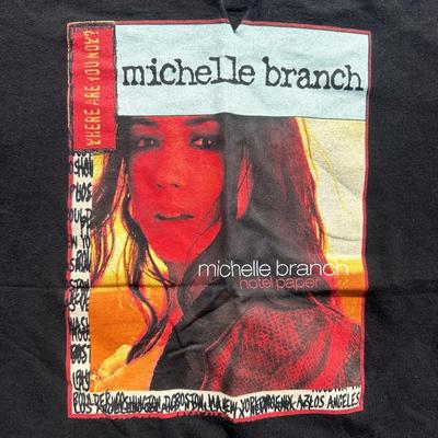 LOT 44B: Two Michelle Branch Where Are You Now Tour T Shirts w/ Michael Bolton Hat