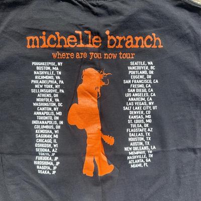 LOT 44B: Two Michelle Branch Where Are You Now Tour T Shirts w/ Michael Bolton Hat