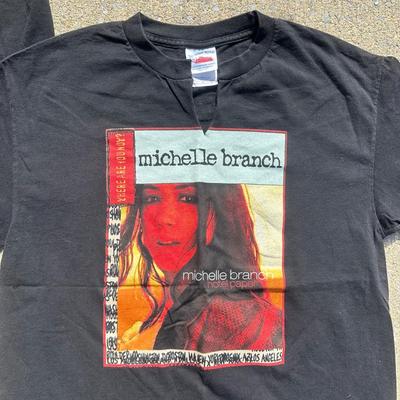 LOT 44B: Two Michelle Branch Where Are You Now Tour T Shirts w/ Michael Bolton Hat