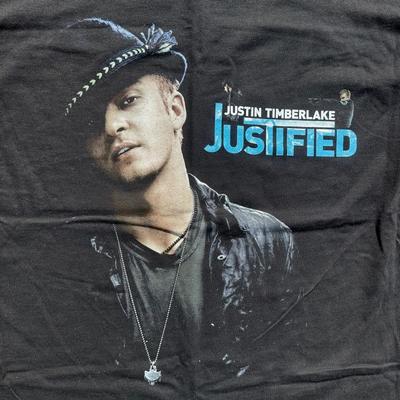 LOT 45B: Vintage Christina Aguilera Stripped Tour And Justin Timberlake Justified Tour T Shirts