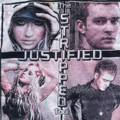 LOT 45B: Vintage Christina Aguilera Stripped Tour And Justin Timberlake Justified Tour T Shirts