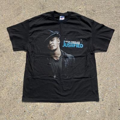 LOT 45B: Vintage Christina Aguilera Stripped Tour And Justin Timberlake Justified Tour T Shirts