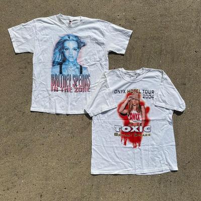 LOT 46B: Vintage Y2K Brittney Spears Tour T Shirts