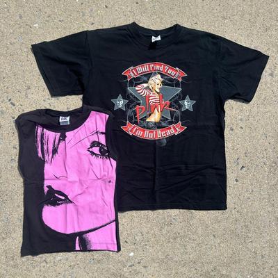 LOT 47B: Vintage Y2K Pink Tour T Shirts