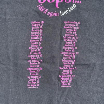 LOT 49B: Vintage Y2K Brittney Spears Oops I Did It Again Tour T Shirts & Hat